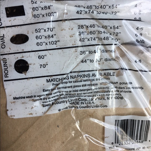 Vintage Christmas 70” round tablecloth & napkins 1988 - Picture 10 of 10